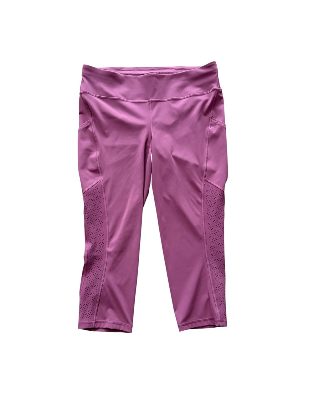 Lululemon Ready To Race Moss Rose Pink 21” Crop Leggings Size 12 - Picture 4 of 15